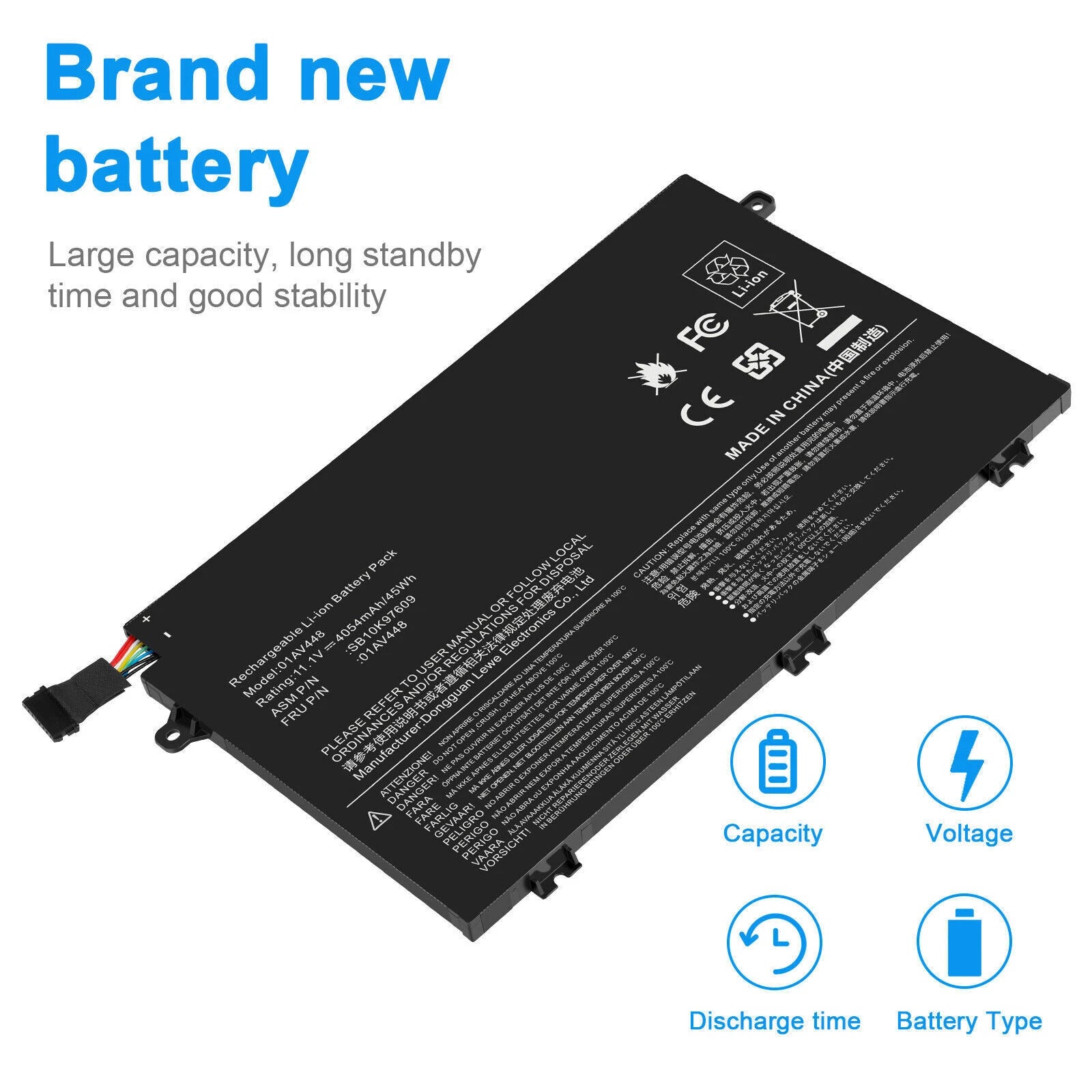 Replace For Lenovo Thinkpad Battery E14/E15/E480/E485/E495/E580/E585/E490/E590