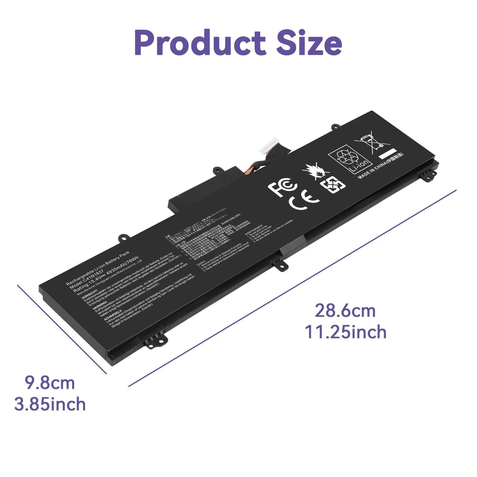 ?C41N1837 Battery For ASUS ROG Zephyrus GU502G GU502GV GA502DU GX502GV FX516PR