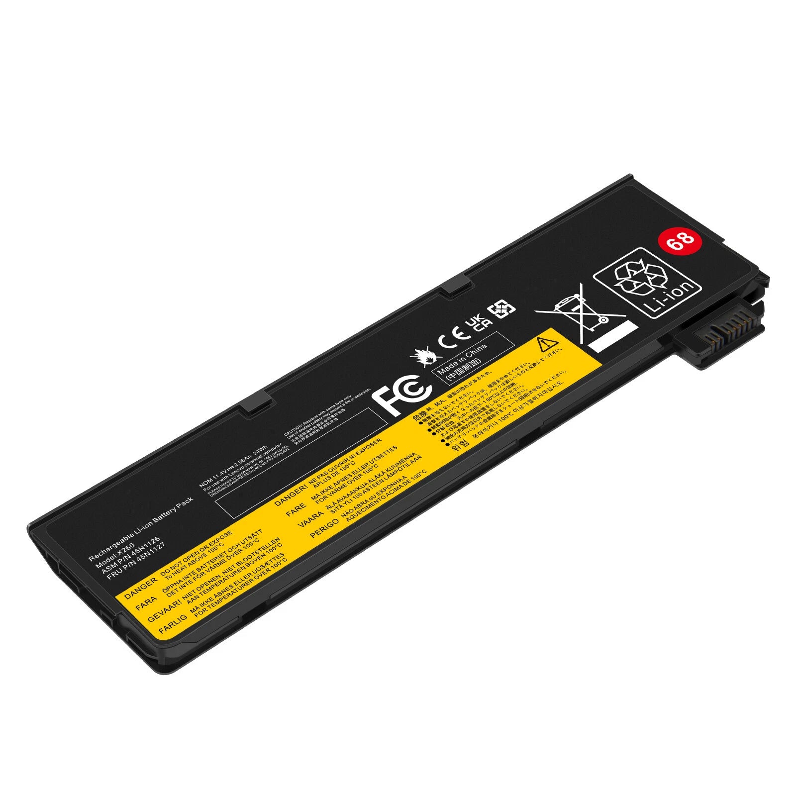 68+ X240 Battery for Lenovo ThinkPad T440 T440S X260 X250 T450s 45N1126 45N1127