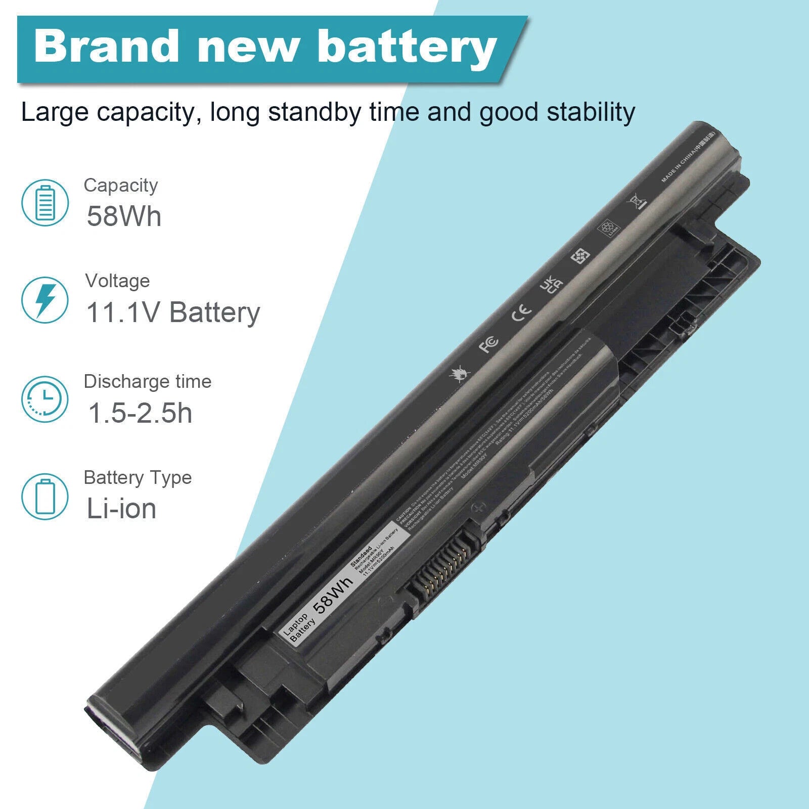 XCMRD MR90Y Laptop Battery For Dell Inspiron 14 3421 5421 15 3521 3537 5521 3721