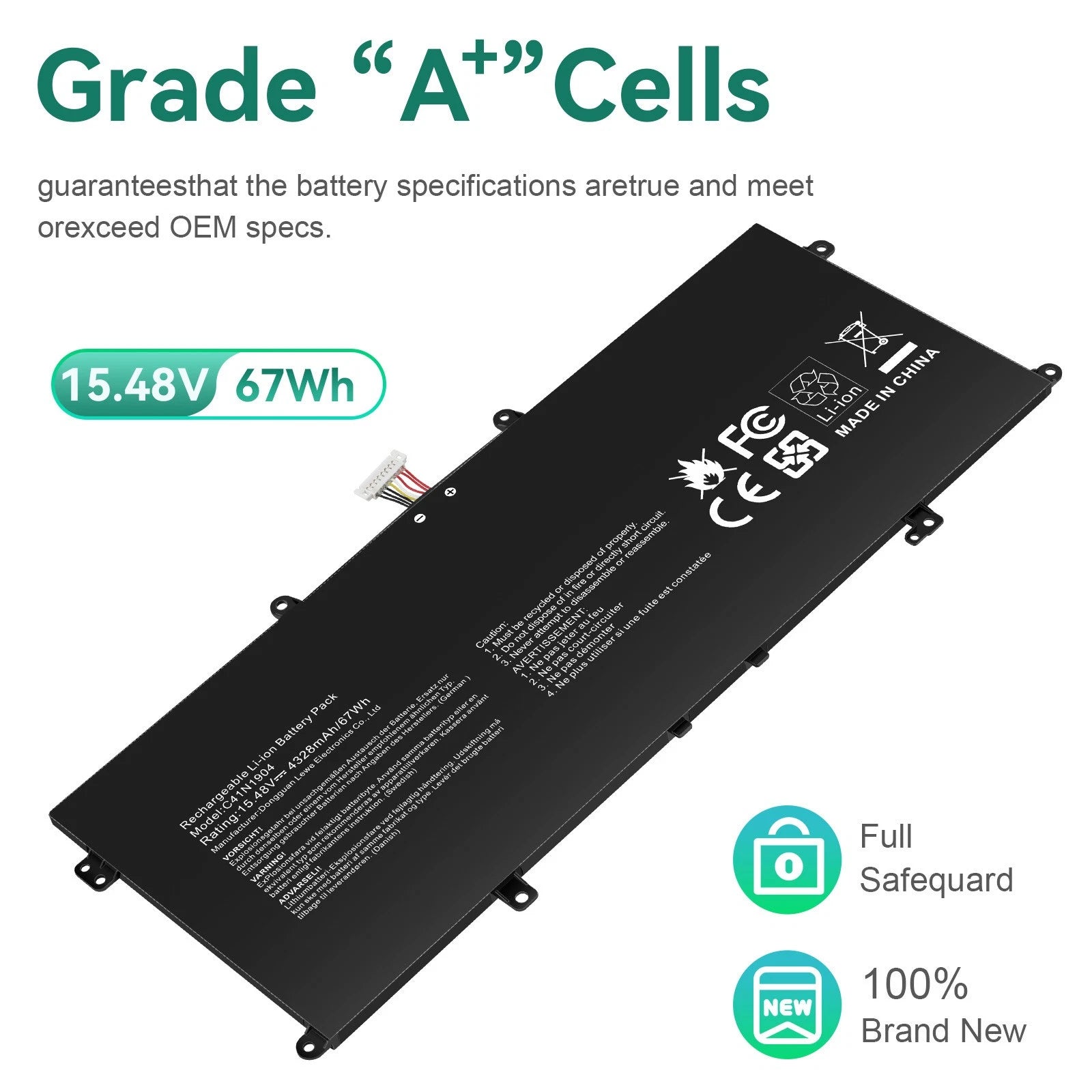 C41N1904 Battery For Asus ZenBook 14 UX425EA UX425JA UM425IA 13 UX325EA UX325JA