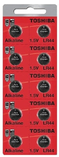LR44 / AG13 Toshiba 1.5V Alkaline Pack Of 10 Button Cell Batteries