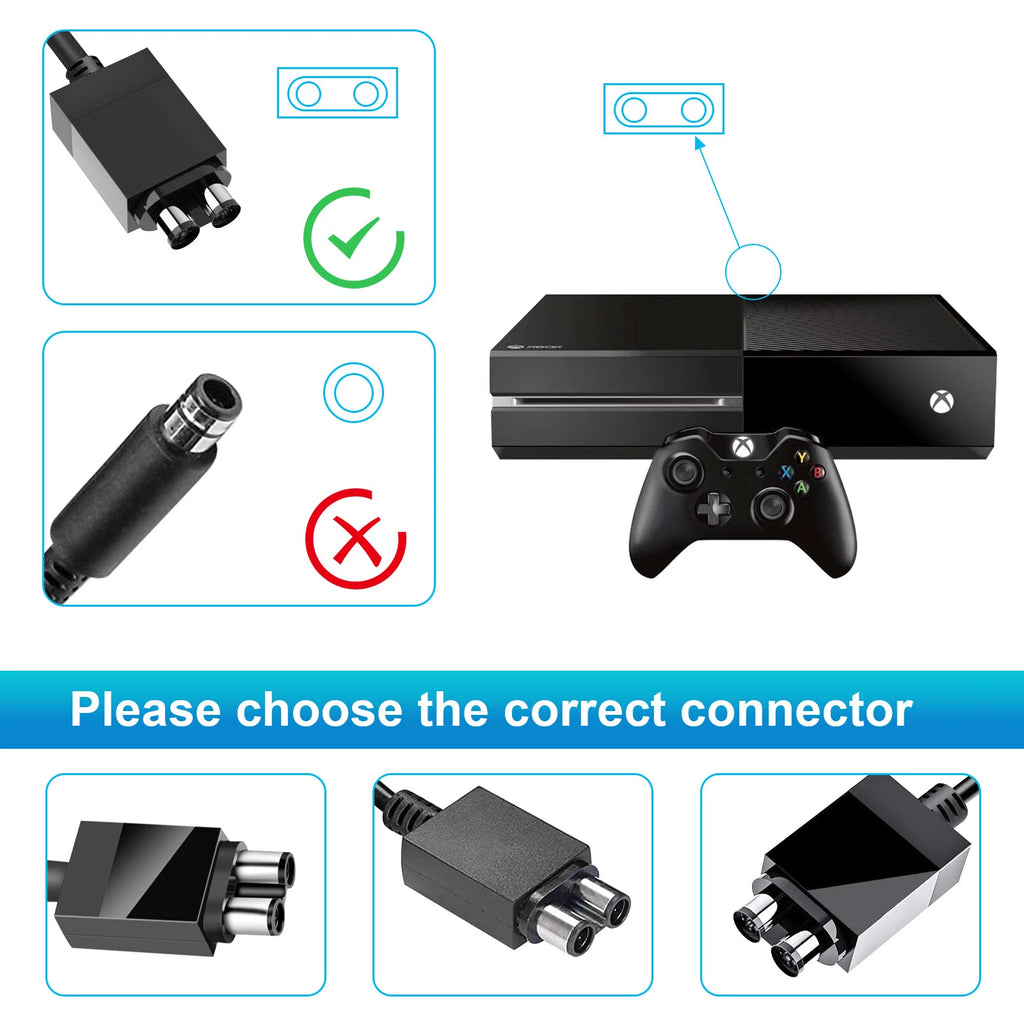 For Microsoft Xbox ONE / 360 Slim Console Brick AC Adapter Charger Power Supply