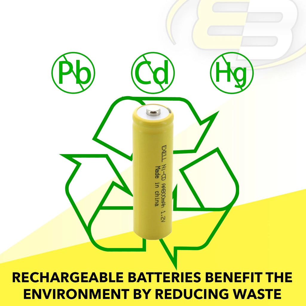 AA 1.2V 800mAh NiCd Rechargeable Button Top Assembly Cell Battery