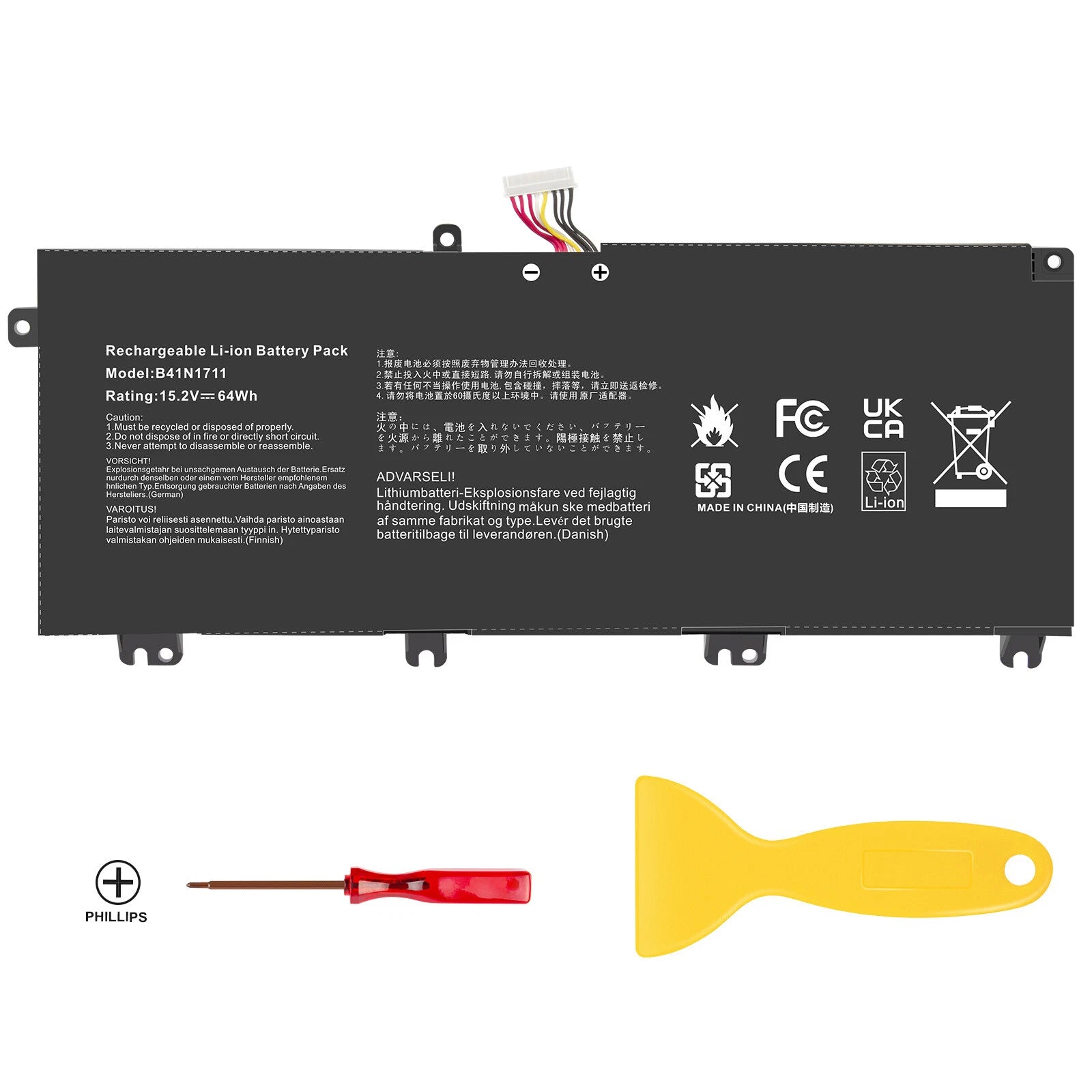 B41N1711 Battery for Asus ROG Strix GL703VD GL503 GL503VM GL503VD FX503VM 64Wh