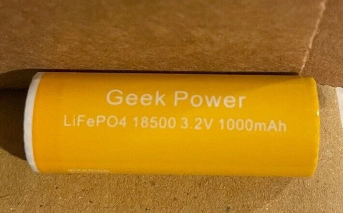 Brand New Geek Power 3.2V 18500 1000mAh LeFePO4 Rechargeable Battery