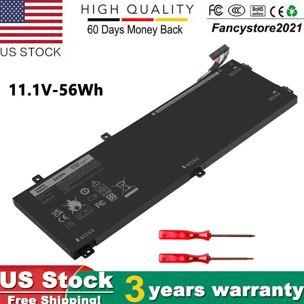 H5H20 RRCGW Battery for Dell XPS 15 9550 9560 9570 7590 Precision 5510 5520