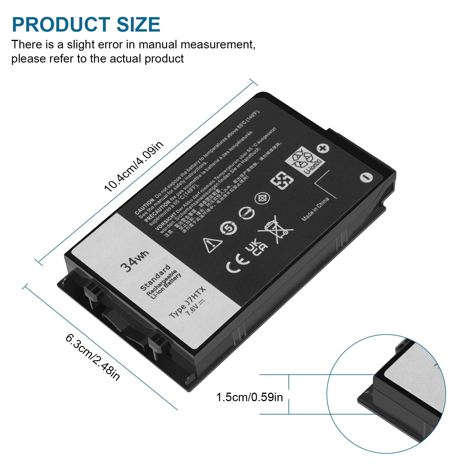 34Wh J7HTX Battery For Dell Latitude 12 7202 12 7212 7220 7XNTR FH8RW 02JT7D