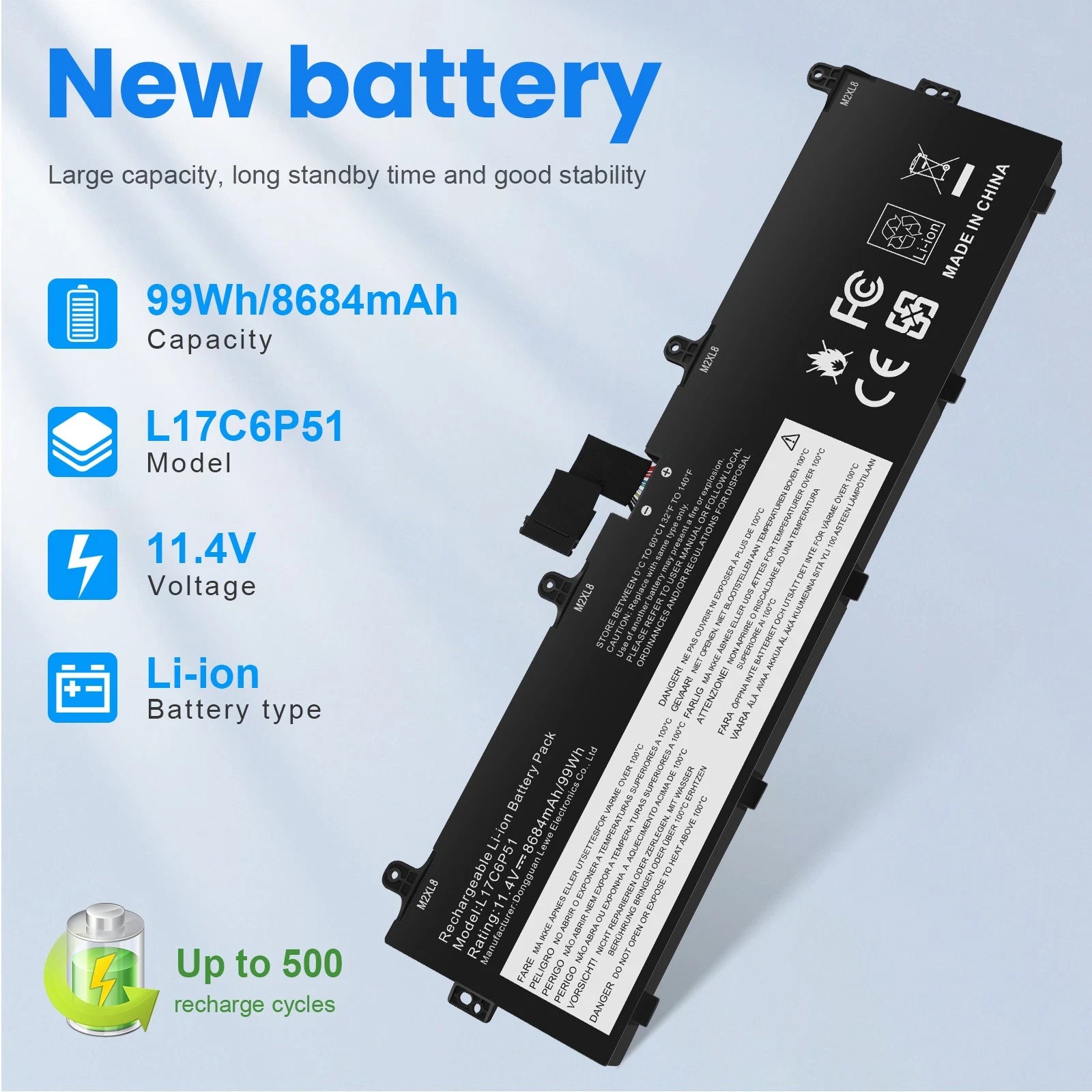 99Wh L17M6P52 L17C6P51 01AV497 01AV498 Battery For Lenovo ThinkPad P72 P73