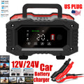 20A Smart Car Battery Charger Maintainer 12V 24V LiFePO4 AGM Trickle Charger US