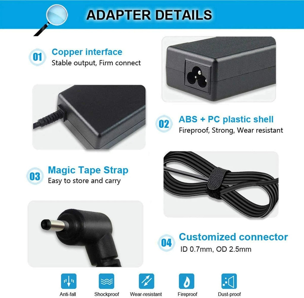 40W AC Adapter Charger for Samsung 11.6-inch Chromebook 2 3 XE500C13 XE303C12