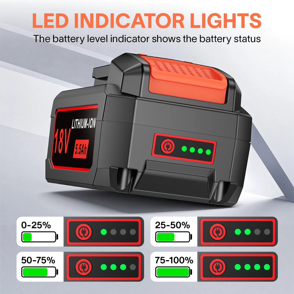 18V 5.5Ah Lithium-Ion Battery For Flex 18 Volt Power Tools Battery FLXAP185