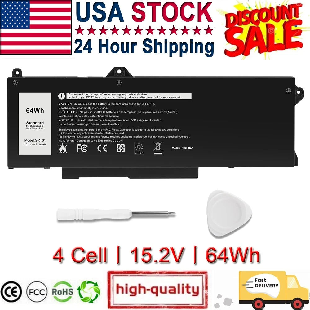 New GRT01 Battery for Dell Latitude 5421 5521 Precision 14 3470 Alienware m17 R5