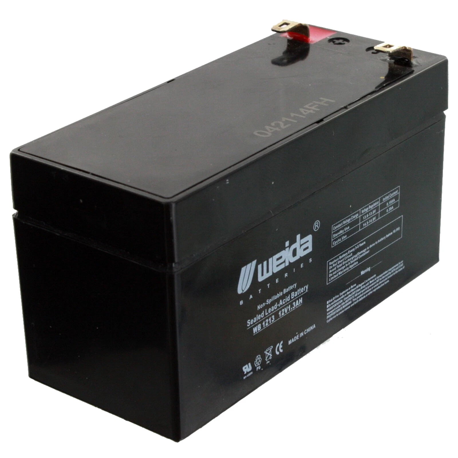 NEW 2pc 12V 1.3Ah SLA Battery WB1213 For WKA12-1.3F, UB1213, D5738