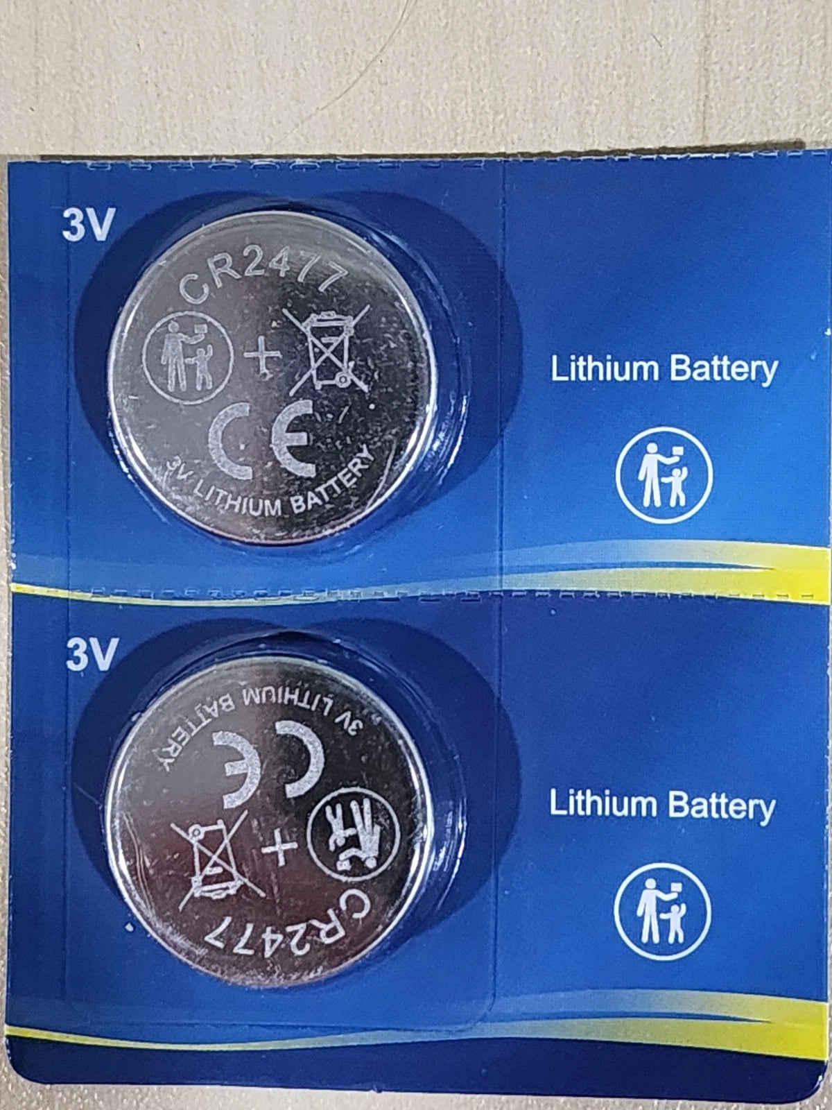 2 pc Tcbest CR2477 2477 Lithium Coin Cell 3V Battery Fresh