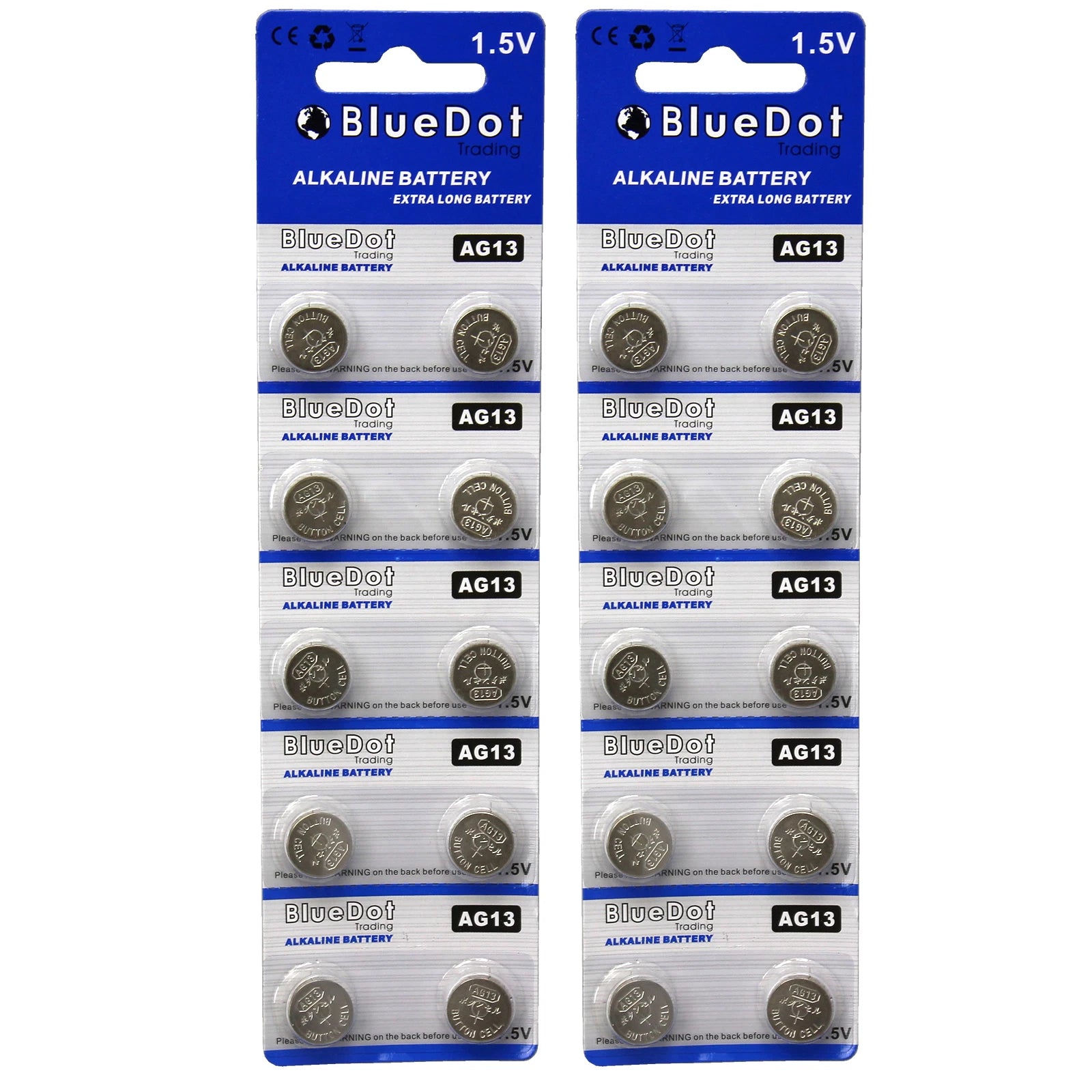 Lot of 20 ~ New BlueDot Trading® Alkaline Coin Battery ~ AG13 LR1154 SR44 A76