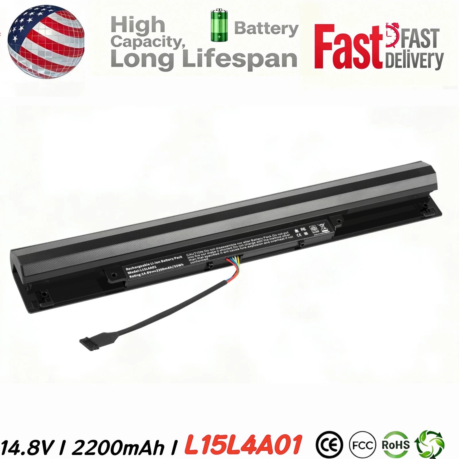 L15S4A01 L15M4A01 L15L4A01 Battery For Lenovo Ideapad V4400 110-15ISK 33Wh