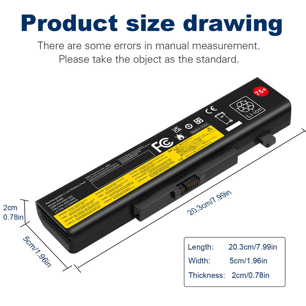 6Cell Laptop Battery for Lenovo IdeaPad Y480 Y580 V480 V580 Y480P Y580A L11M6Y01