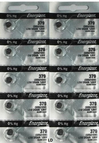 ENERGIZER 379 SR521SW (2 piece) 379 BATTERY NEW SEALED Authorize Seller