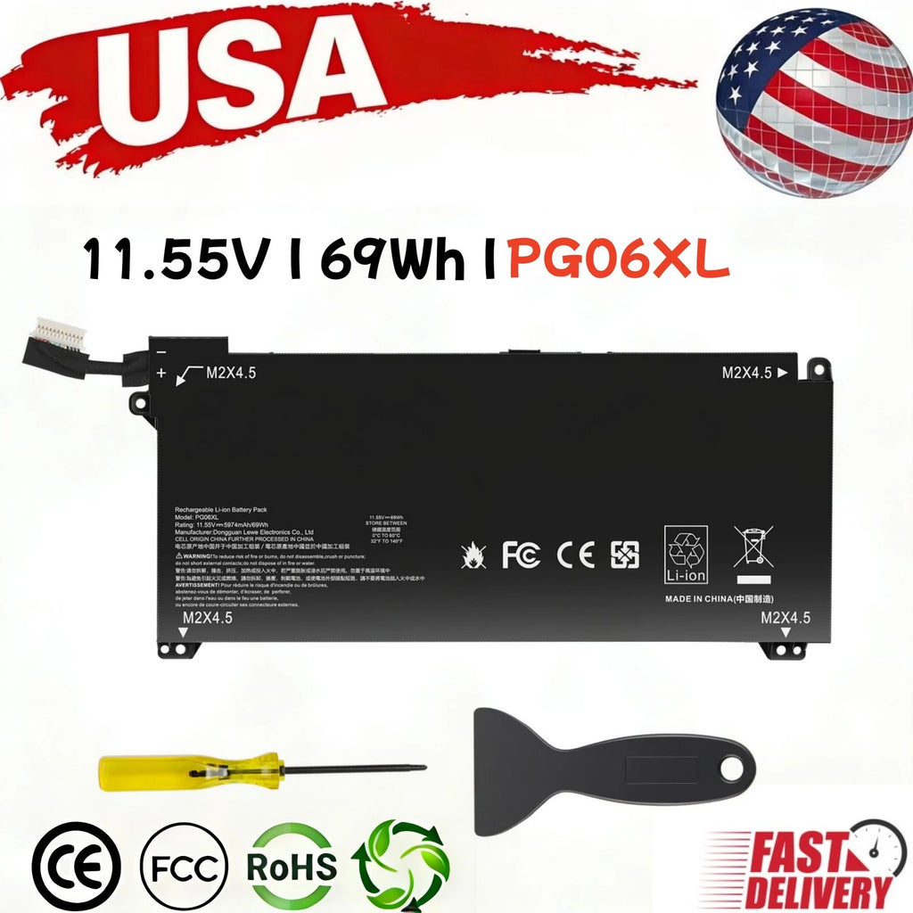 PG06XL Battery for HP Omen 15-DH 15T-DH000 DH0XXX DH1019NR HSTNN-DB9F NEW 69Wh