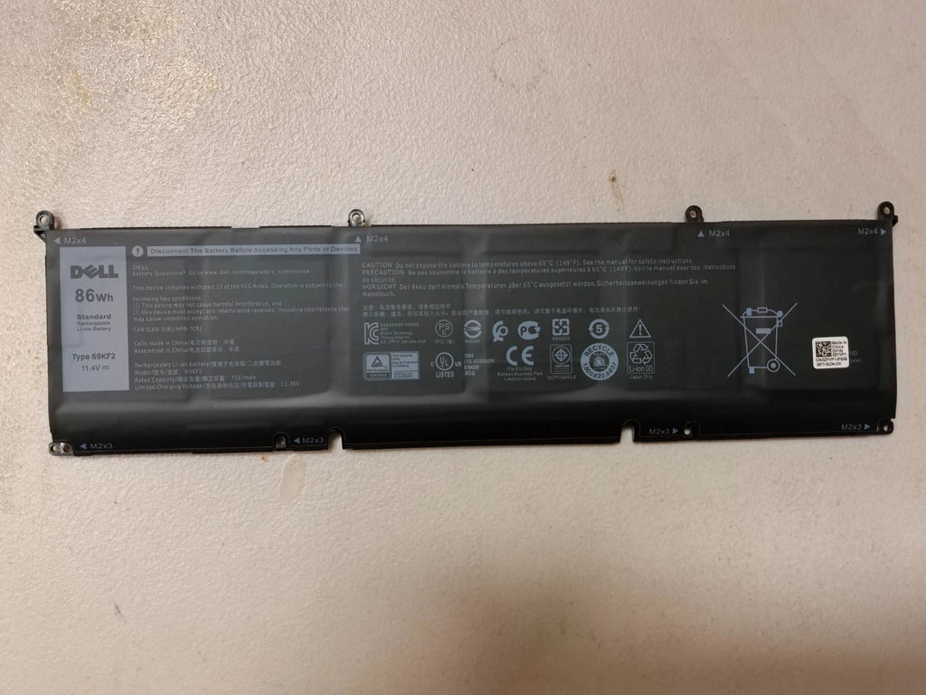 OEM NEW 86Wh 69KF2 Battery Dell XPS 15 9500 Precision 5550 M59JH M15 M17