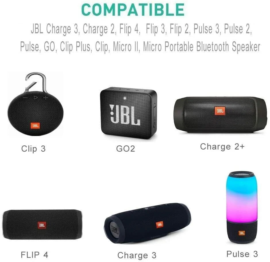 AC Adapter for JBL Flip 4 Pulse 2/3 Bluetooth Speaker Charger Power Supply Cord