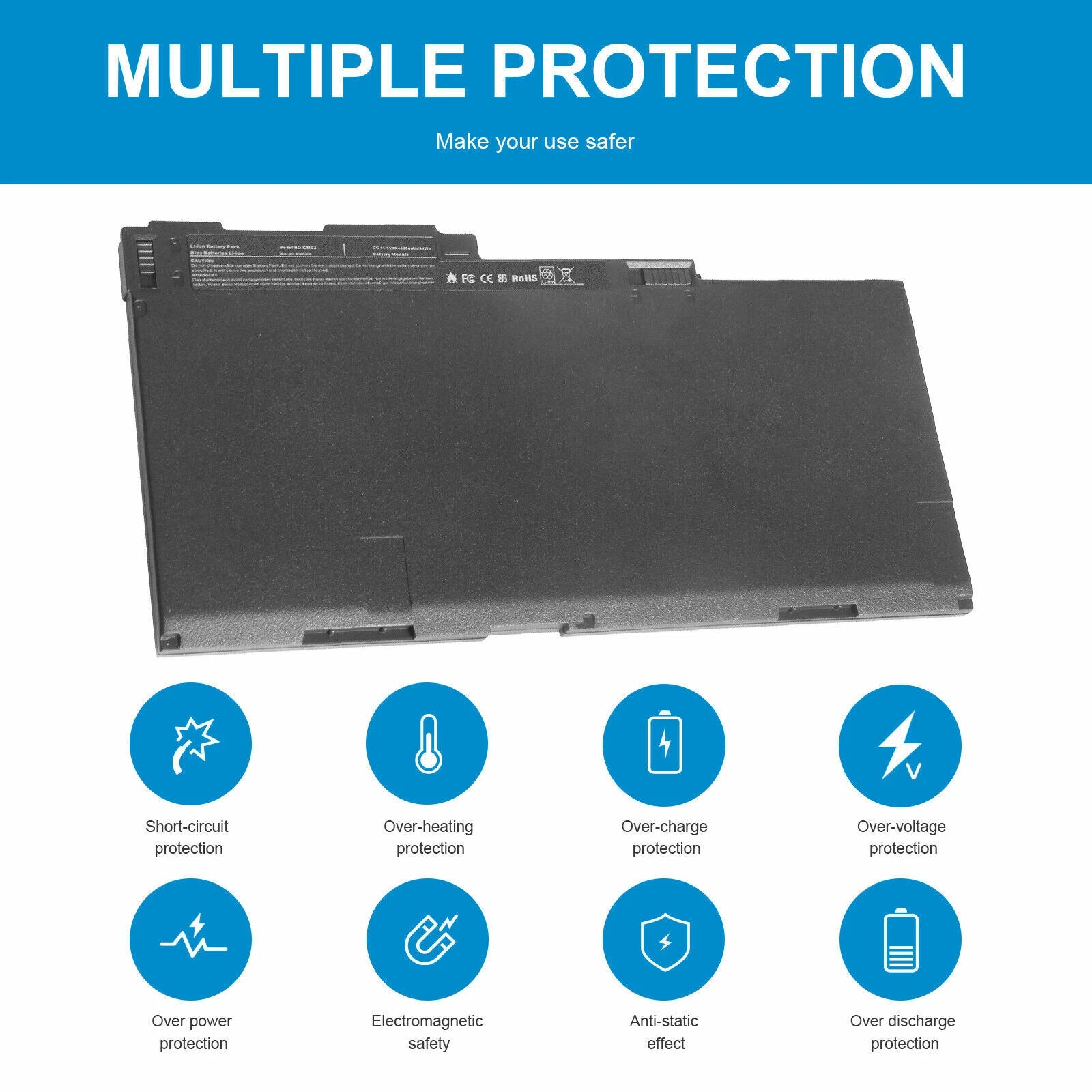 Battery CM03XL for HP EliteBook 740 745 750 755 840 845 850 855 G1 G2 717376-001
