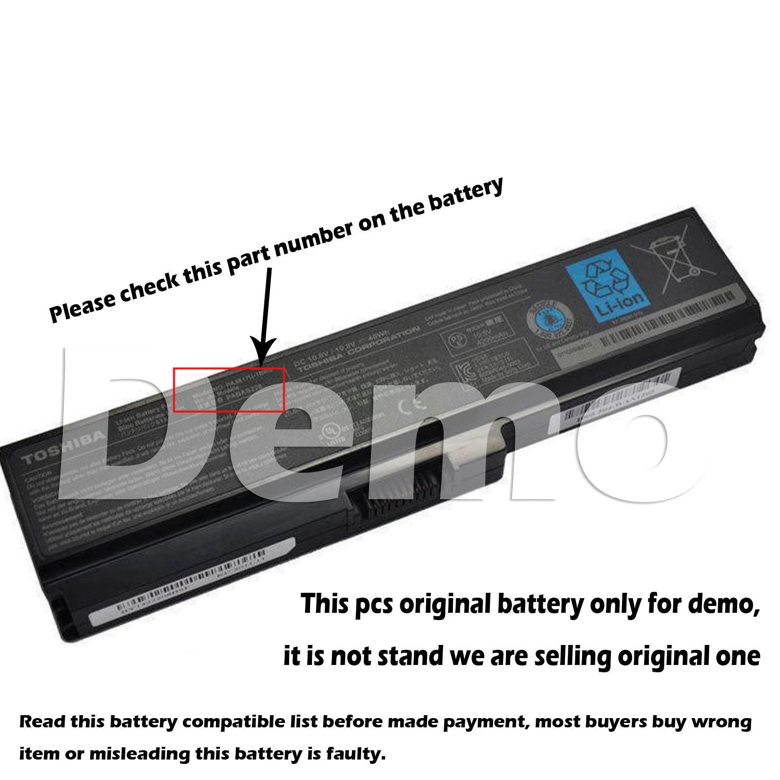 For Toshiba Satellite PA3817U-1BRS PABAS228 A665 C655 L655 L735 L755 Battery O
