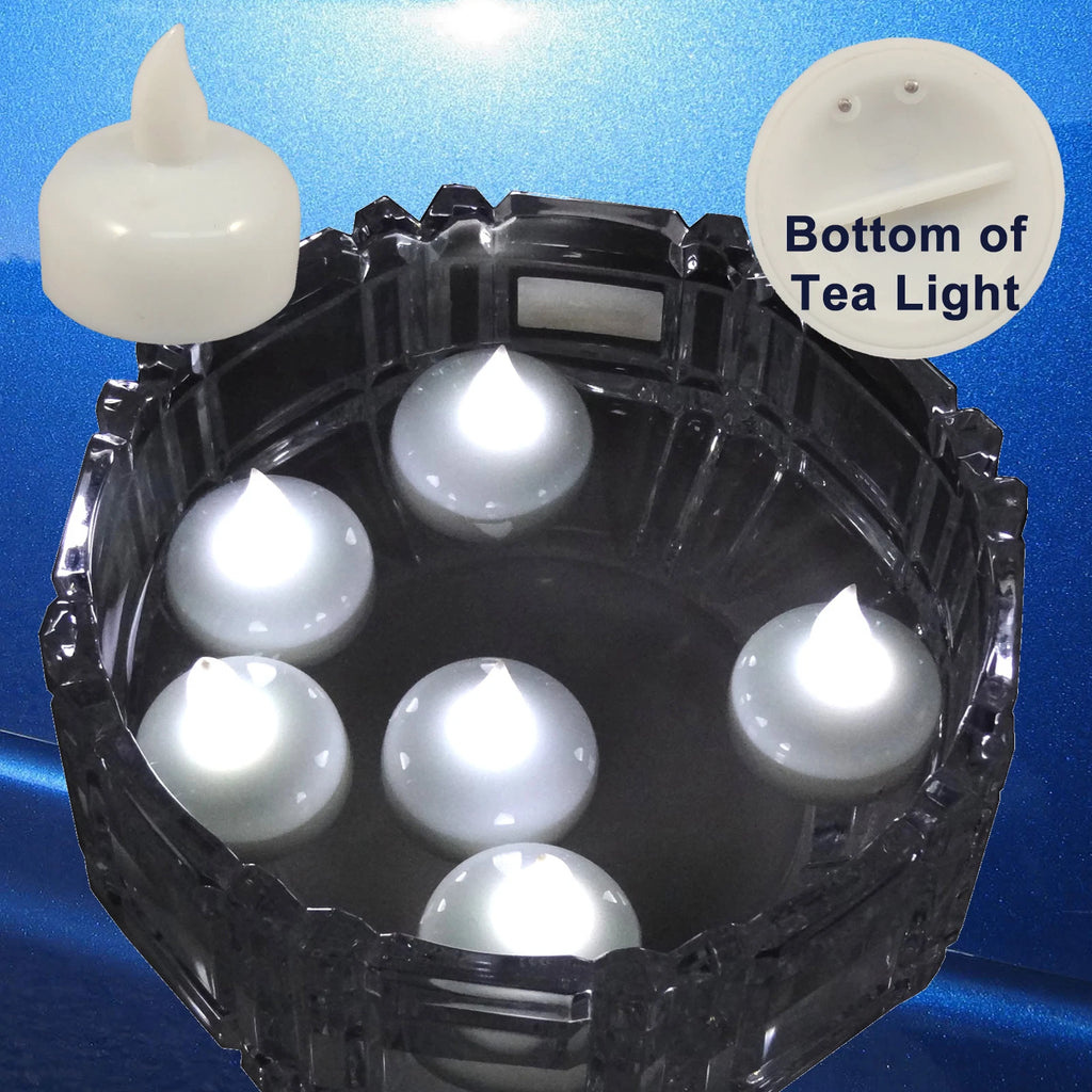 36 Flameless Floating LED tealight Candle Battery operated WHITE tea lights