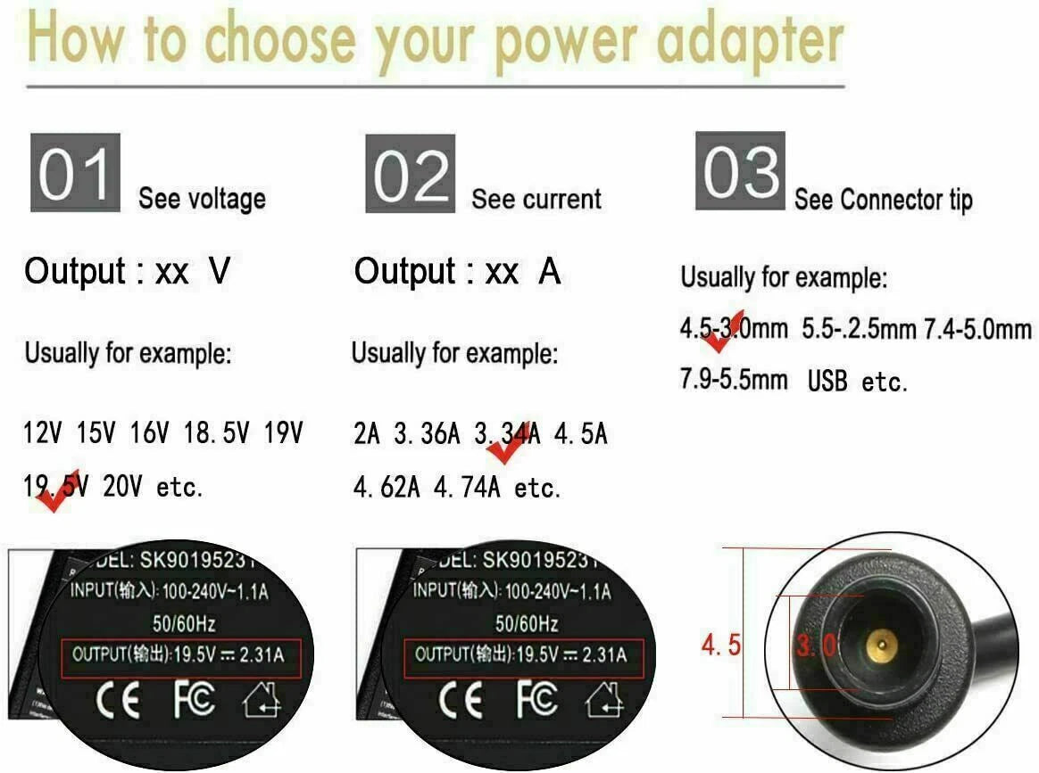 65W 45W USB-C Round Laptop Computer Charger AC Adapter Power Supply For Dell
