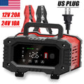 20A 12V 24V 10A Smart Car Battery Charger LiFePO4 Maintainer Trickle Charger US