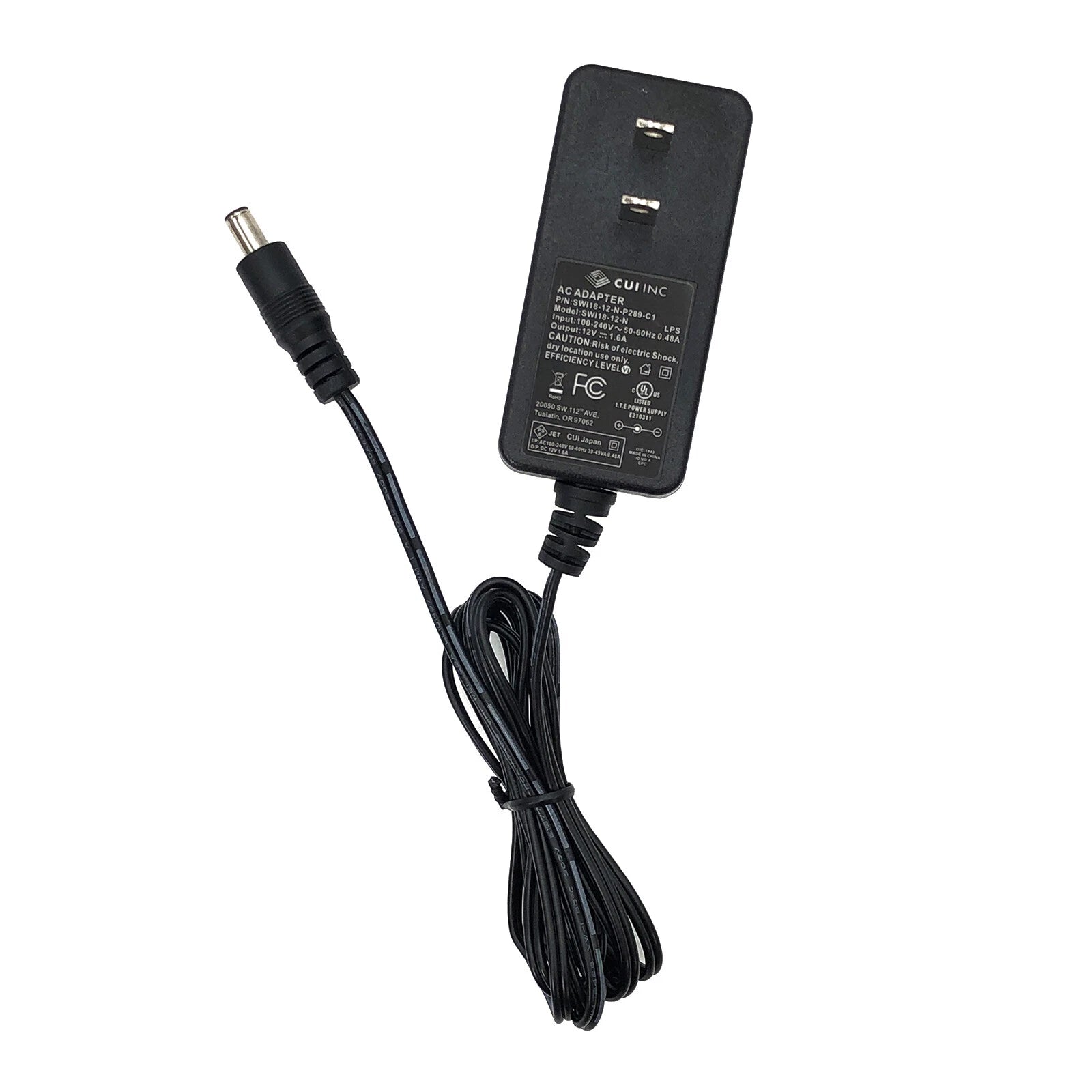 NEW Original CUI Inc SWI18-12-N SWI18-12-N-P289-C1 Wall Adapter 12V 1.6A