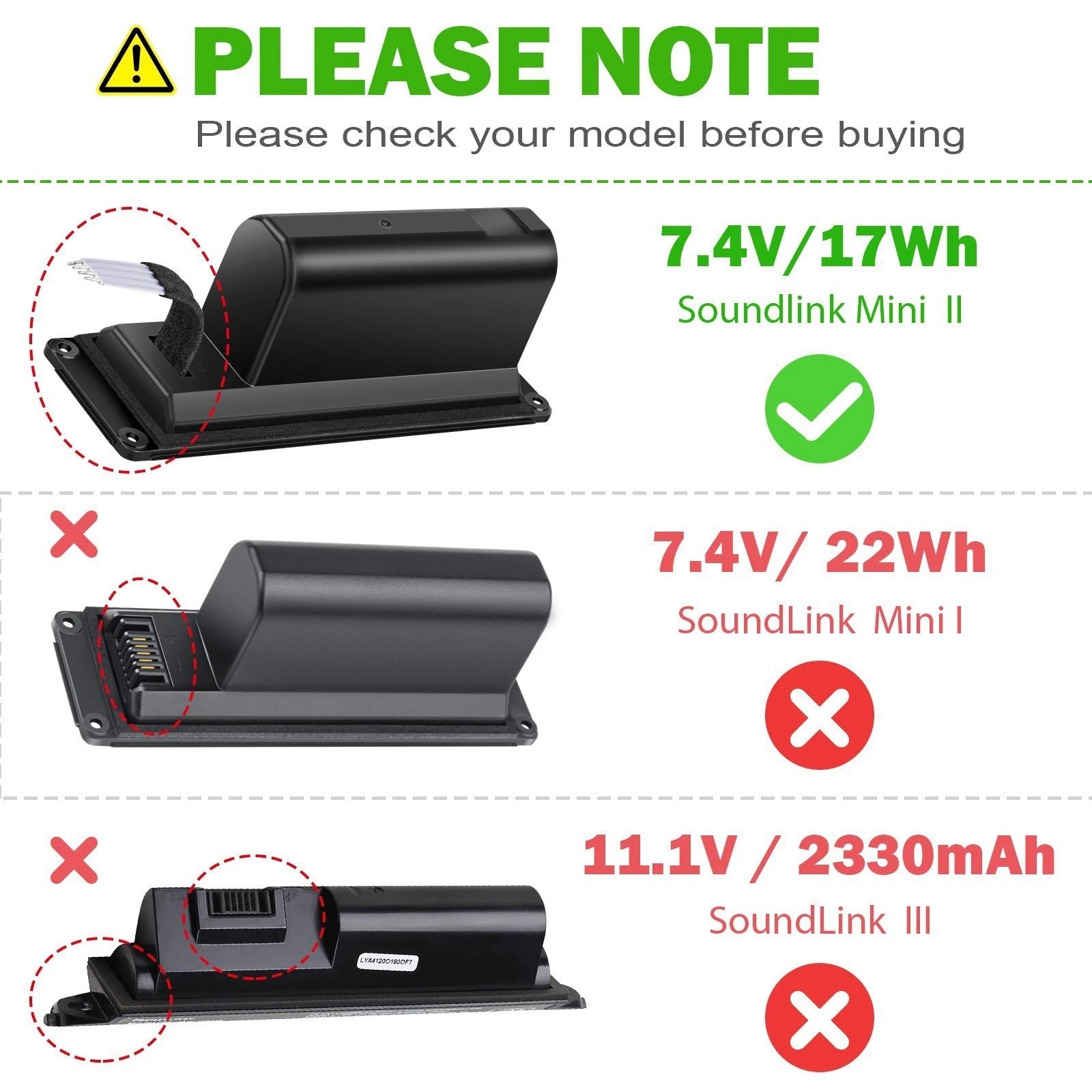 088796 Battery For BOSE Soundlink Mini 2 II Bose 088789 088772 080841 17Wh