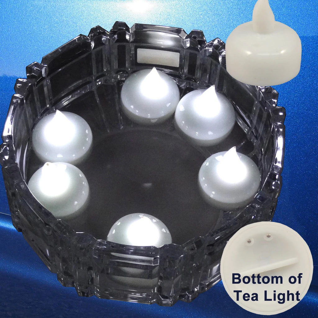 Qty 36 Battery Operated FLOATING WHITE LED Tealights Tea Lights Flameless USSHIP