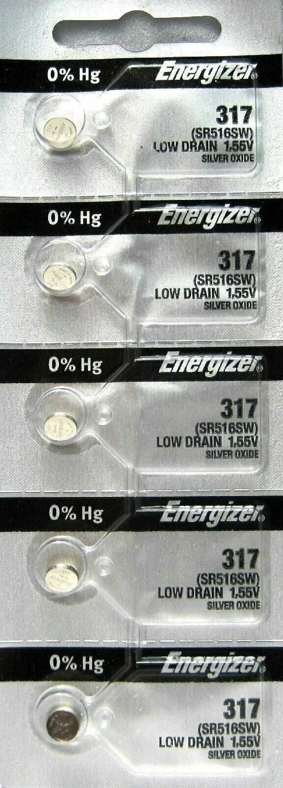 317 Watch Battery SR516SW SR516W Energizer x 2