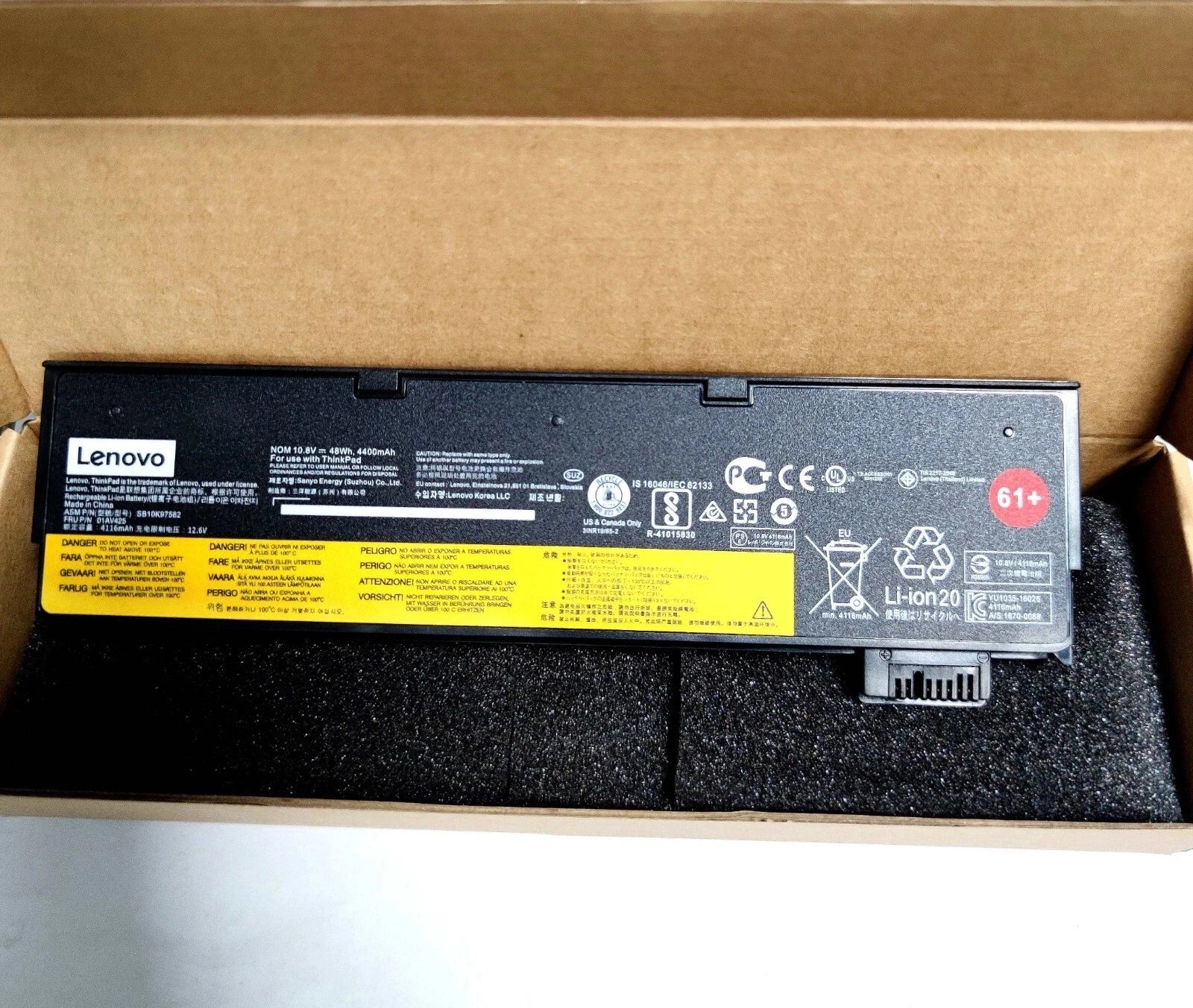 Genuine OEM 01AV425 01AV423 61 24Wh Battery Lenovo Thinkpad T470 T480 T570 T580