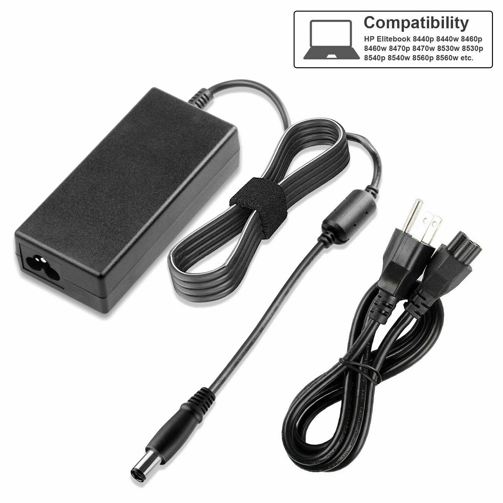 65W AC Adapter Charger for HP EliteBook 2530p 2760p 6930p 8530p 8460w 8470p 8710