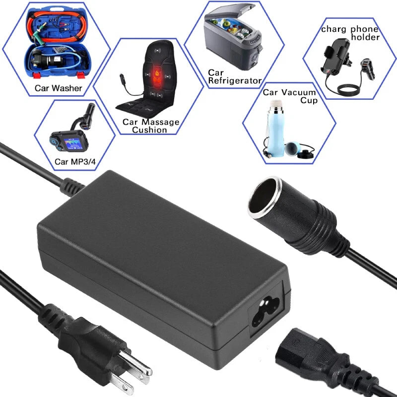 110V AC to DC 12V 5A Car Power Adapter Converter Cigarette Lighter Socket 60W