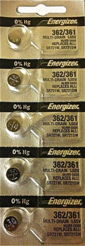 ENERGIZER 362/361 SR721SW SR721W WATCH BATTERIES (5 piece) NEW Authorize Seller