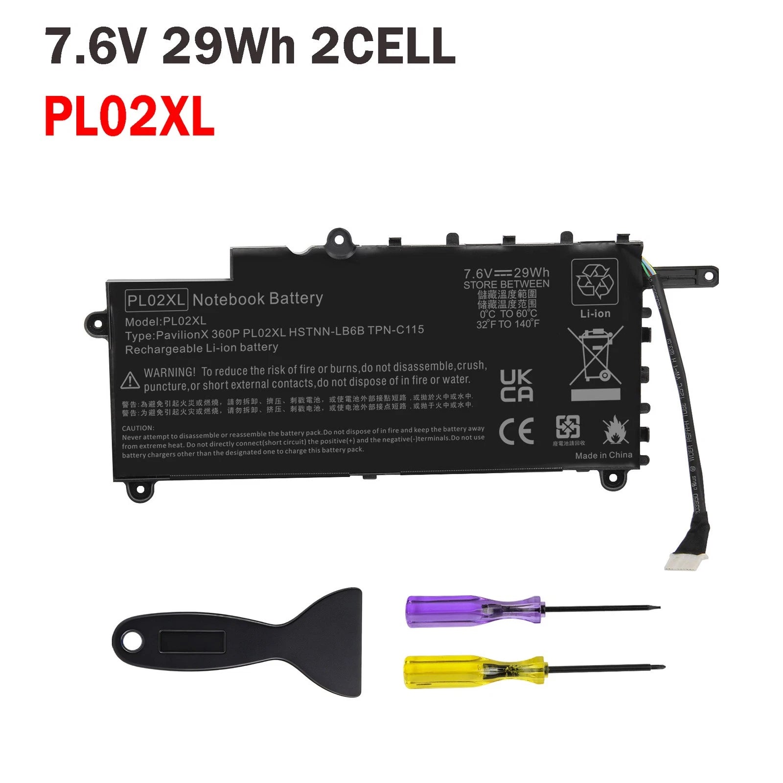 ??LOT PL02XL Battery For HP Pavilion 11-n x360 751681-231 751875-001 751681-421