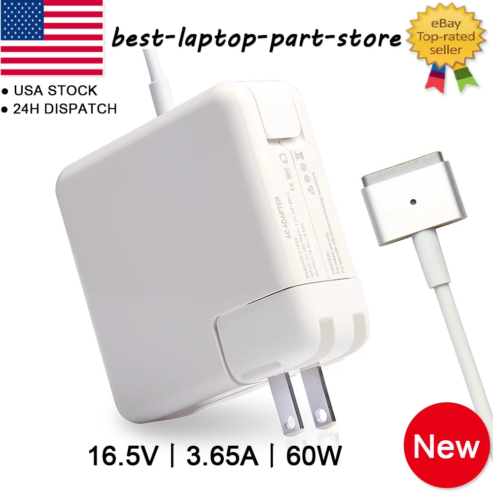 60W T-tip Charger Power Adapter For Macbook Pro 13" Retina A1502 A1435 2012-2015