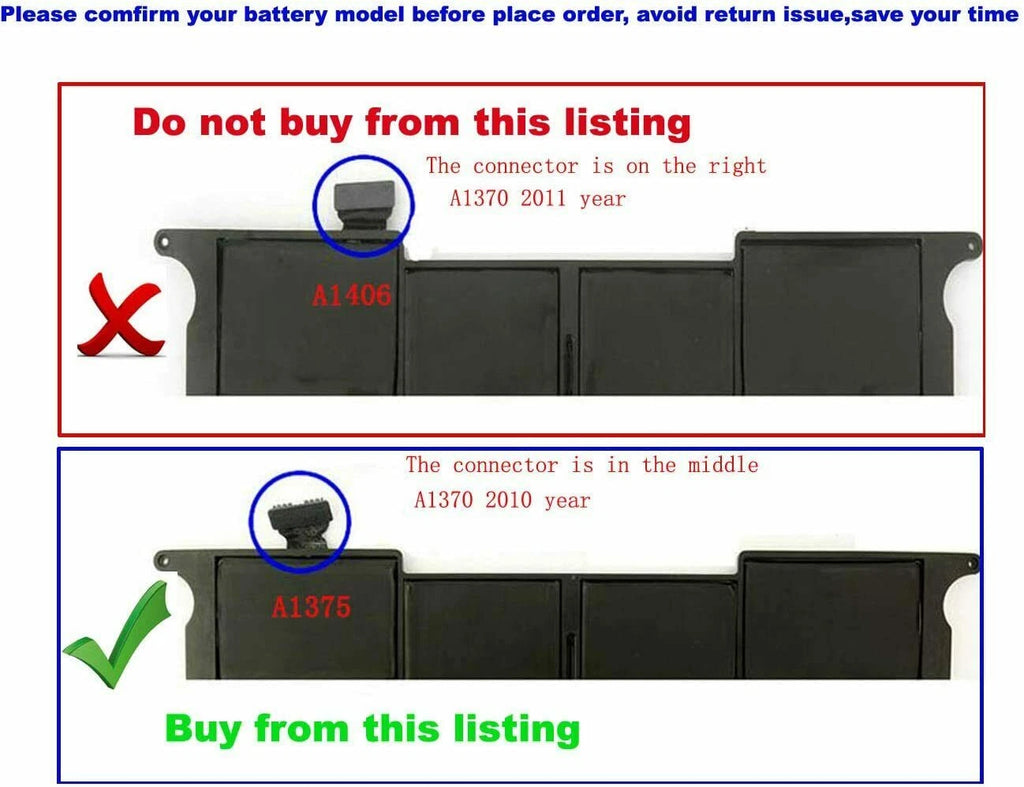 A1406 A1370 A1465 Battery for MacBook Air 2011 2012 2013 2014 2015 MC968LL/A