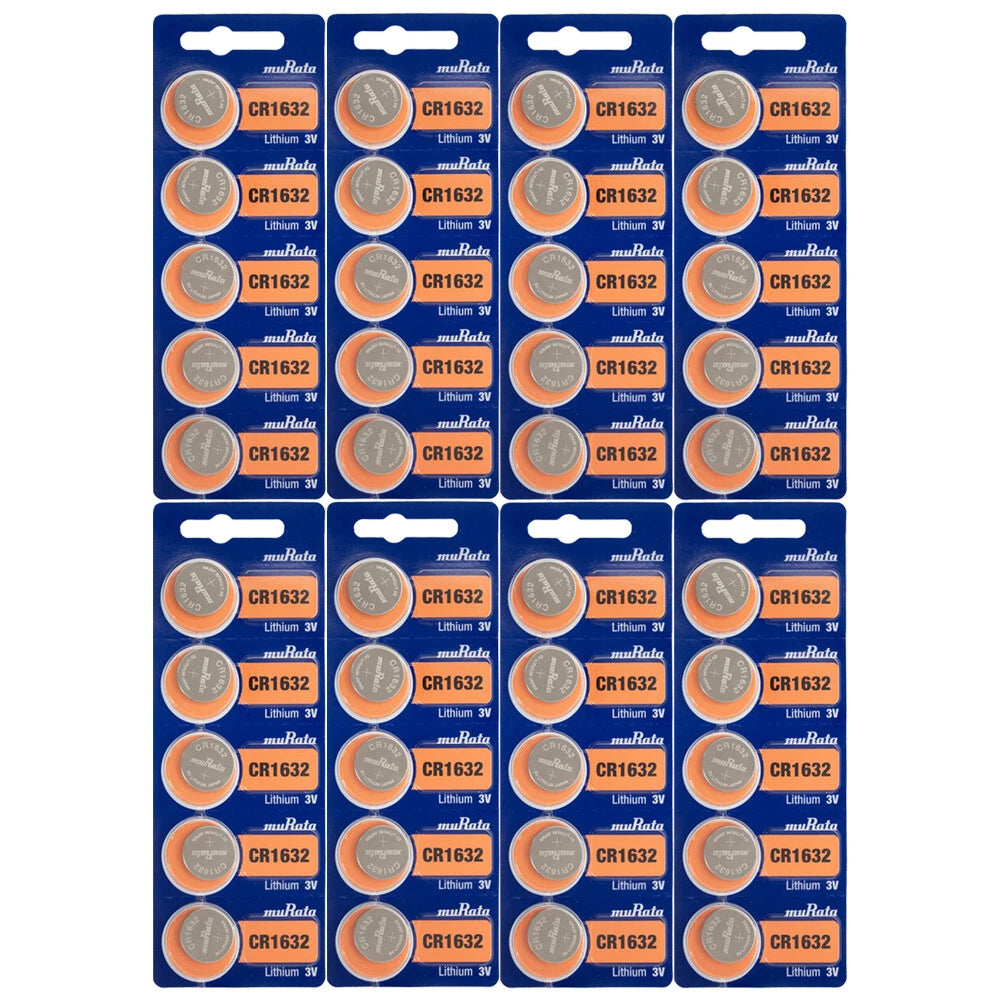 Murata CR1632 3V Lithium Coin Cell (40 Batteries) - Replaces Sony CR1632