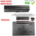 DM4 Laptop Battery for HP Pavilion dv7 dv6 dv5 g6 g7 G72 593553-001 CQ42 7800mAh