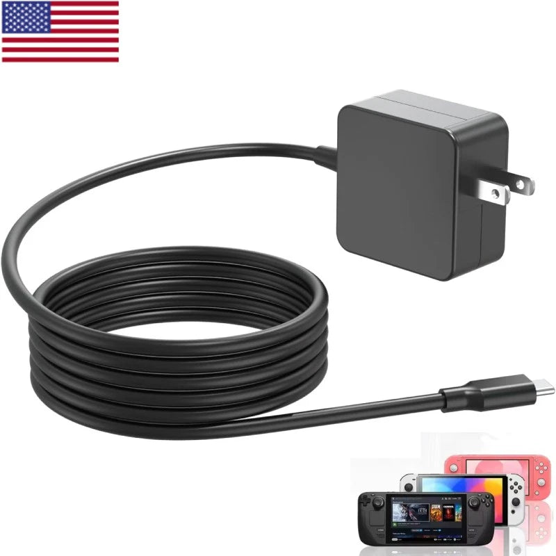 45W USB Type C AC Adapter Charger for Nintendo Switch Steam Deck Accessories