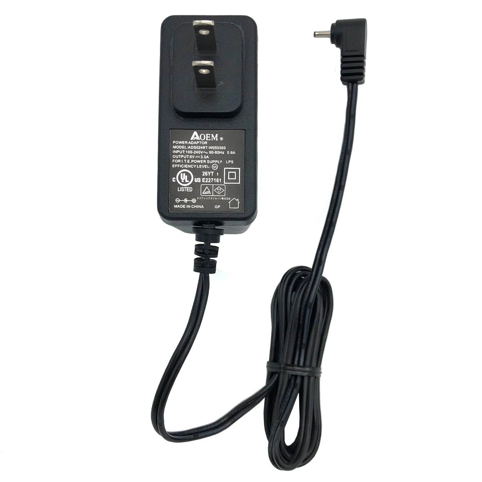 NEW Genuine AOEM tech ADS0248T-W050300 AC Adapter 5V 3A Power Supply Small Plug