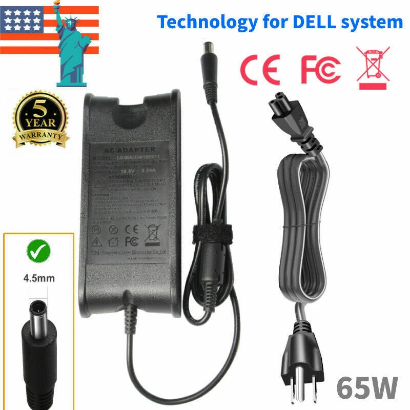 65W Power AC Adapter for Dell Inspiron 15 5584 15 5579 15 5585 Laptop Charger