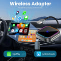?LED 2in1 Wireless Apple CarPlay/Android Auto Adapter 5.0 Dongle USB Plug & Play