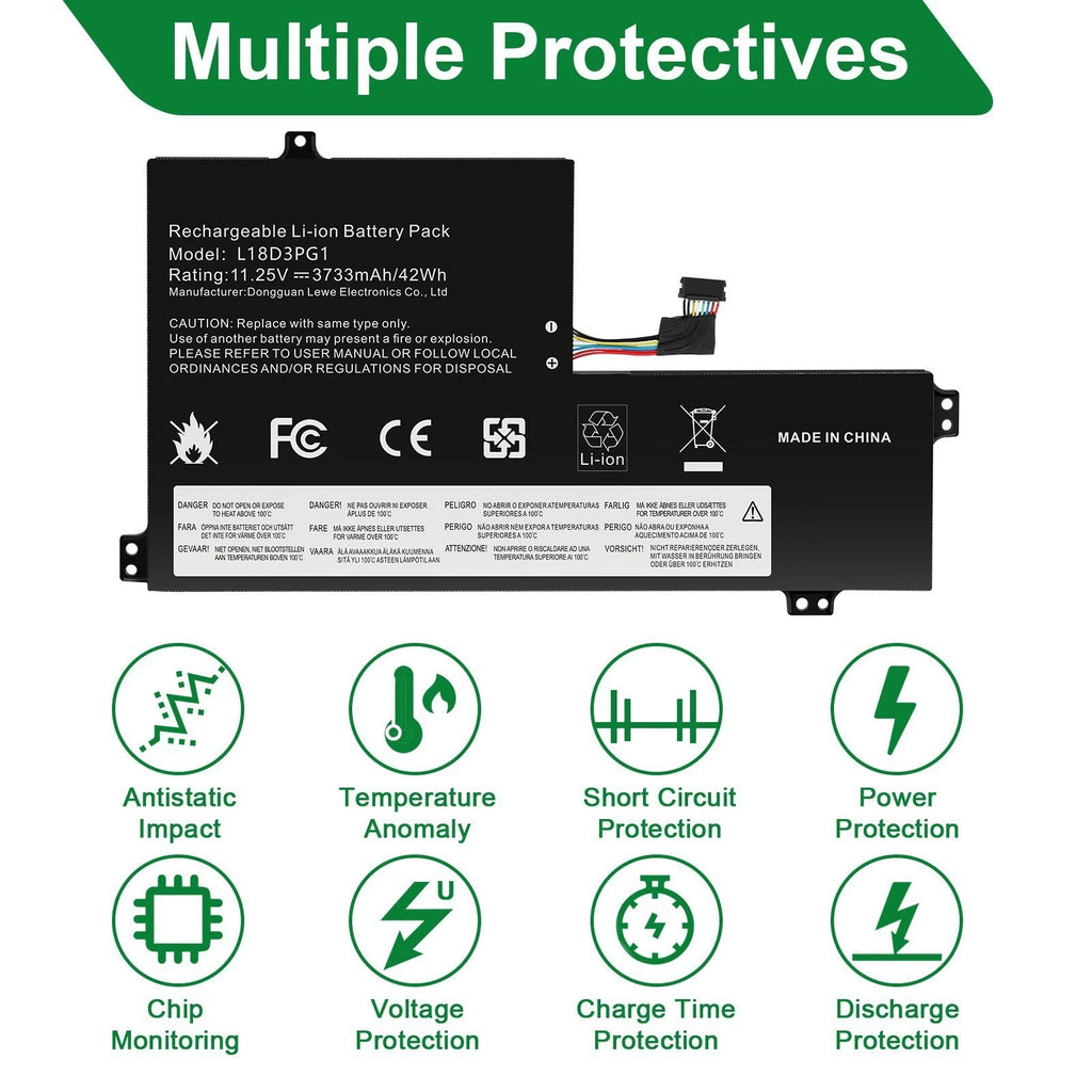 L18D3PG1 Laptop Battery For Lenovo 100E 300E 500E Chromebook 2nd Gen L17M3PB0