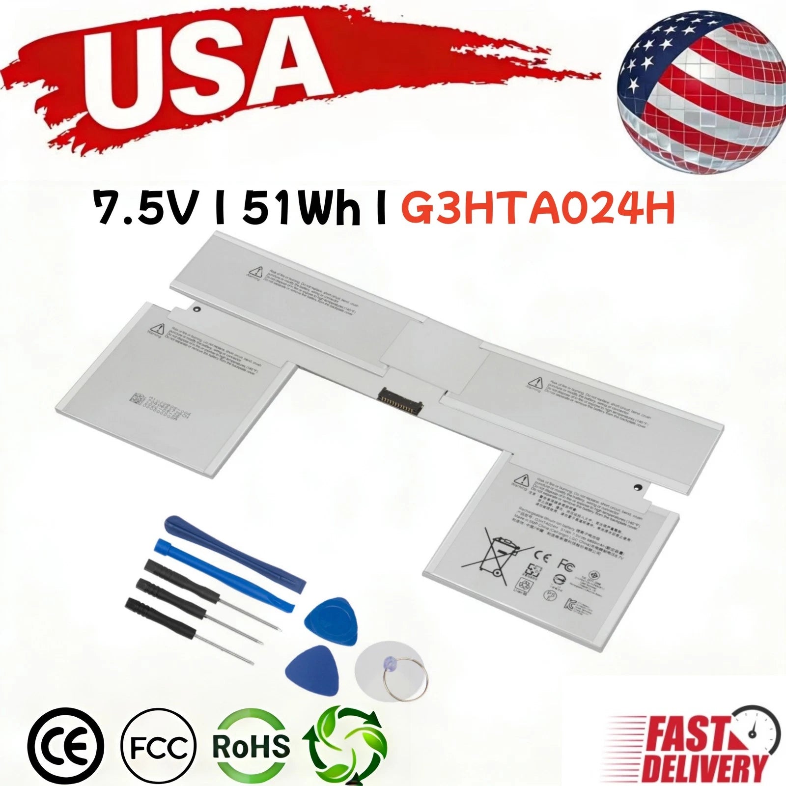 7.5V Battery for Microsoft Surface Book 1st CR7 1703 G3HTA021H G3HTA024H Laptop